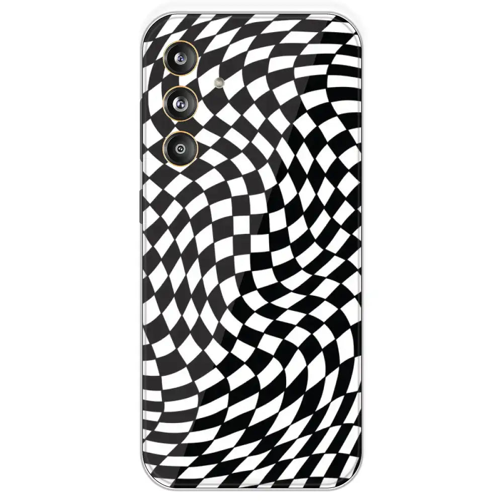Checks - Printed Silicone Case For Samsung Galaxy F55