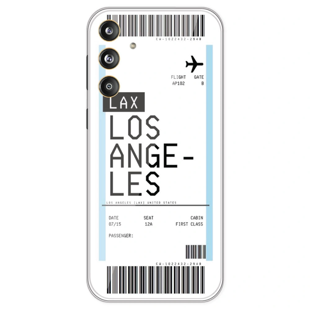 Los Angeles Ticket - Clear Printed Silicone Case For Samsung Galaxy F55