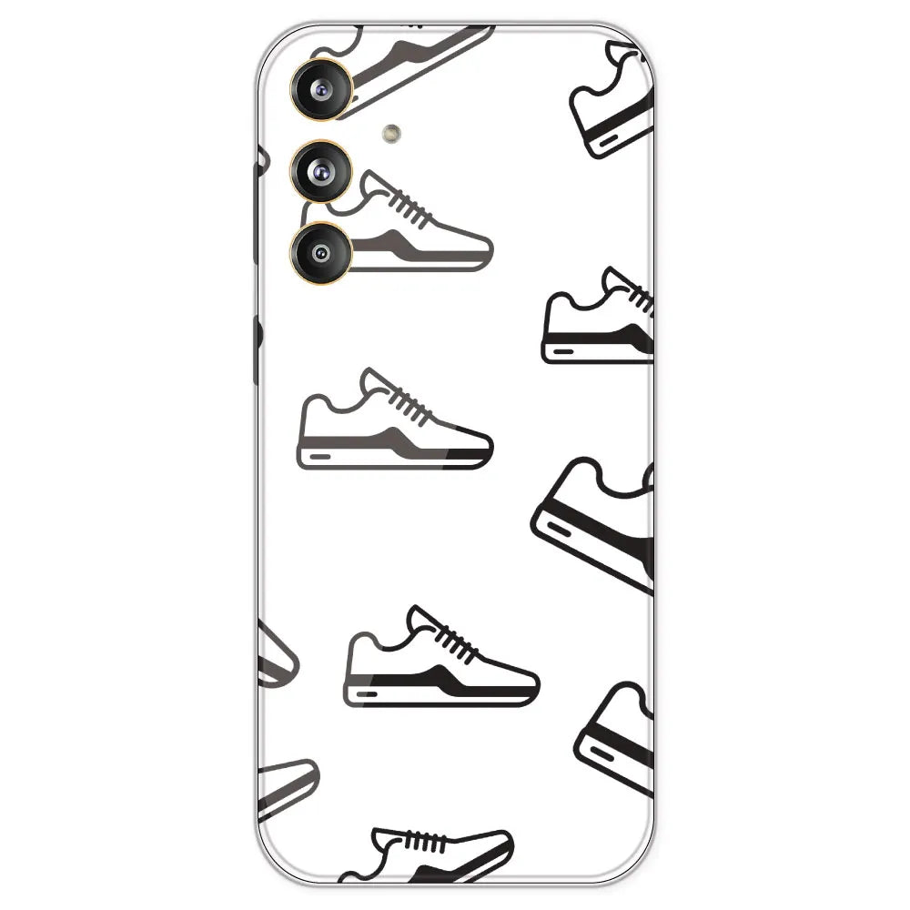 Black Sneakers - Clear Printed Silicone Case For Samsung Galaxy F55