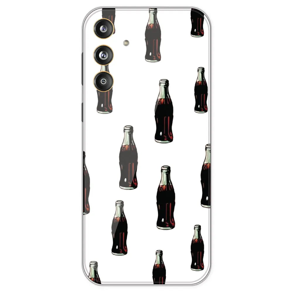 Soft Drink - Clear Printed Silicone Case For Samsung Galaxy F55