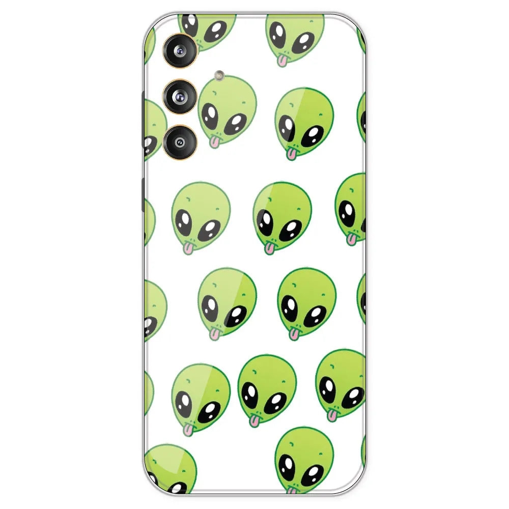 Alien - Clear Printed Silicone Case For Samsung Galaxy F55