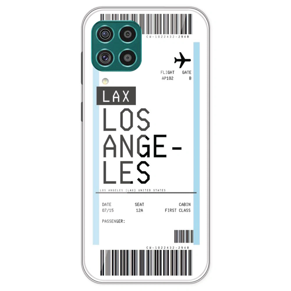 Los Angeles Ticket - Clear Printed Silicone Case For Samsung Galaxy F62