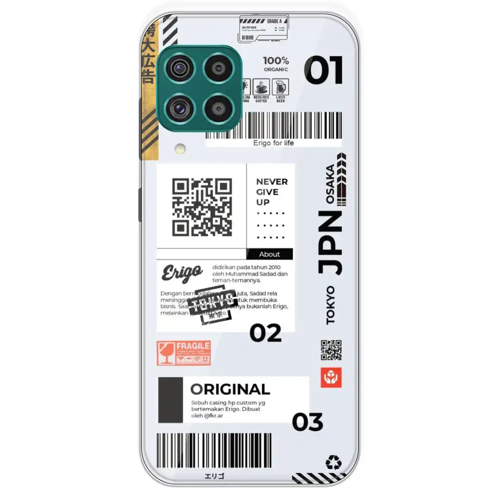 Barcode Labels - Printed Silicone Case For Samsung Galaxy F62