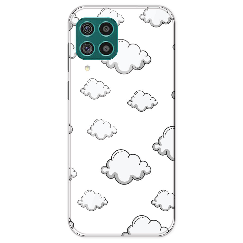 Clouds - Clear Printed Silicone Case For Samsung Galaxy F62
