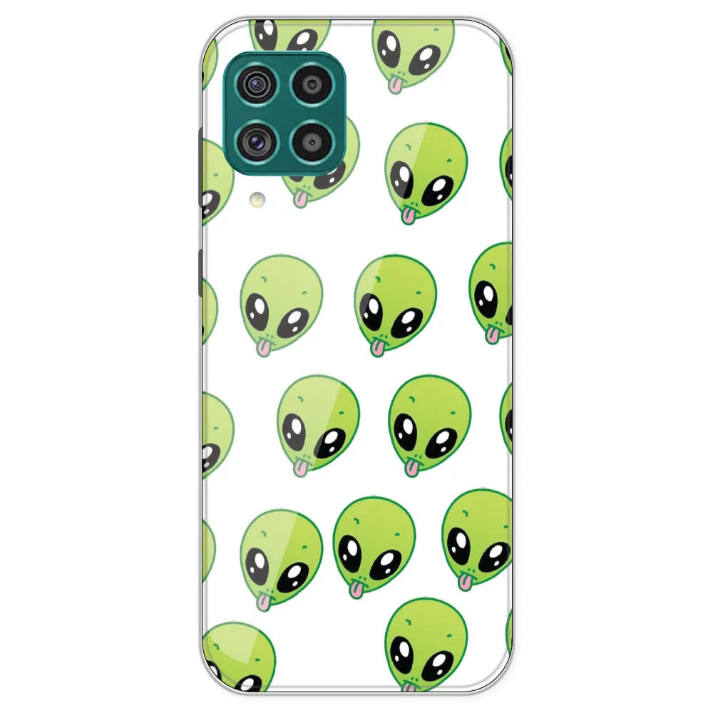 Alien - Clear Printed Silicone Case For Samsung Galaxy F62