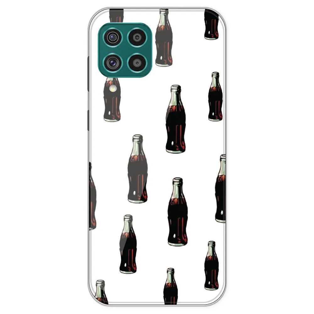 Soft Drink - Clear Printed Silicone Case For Samsung Galaxy F62