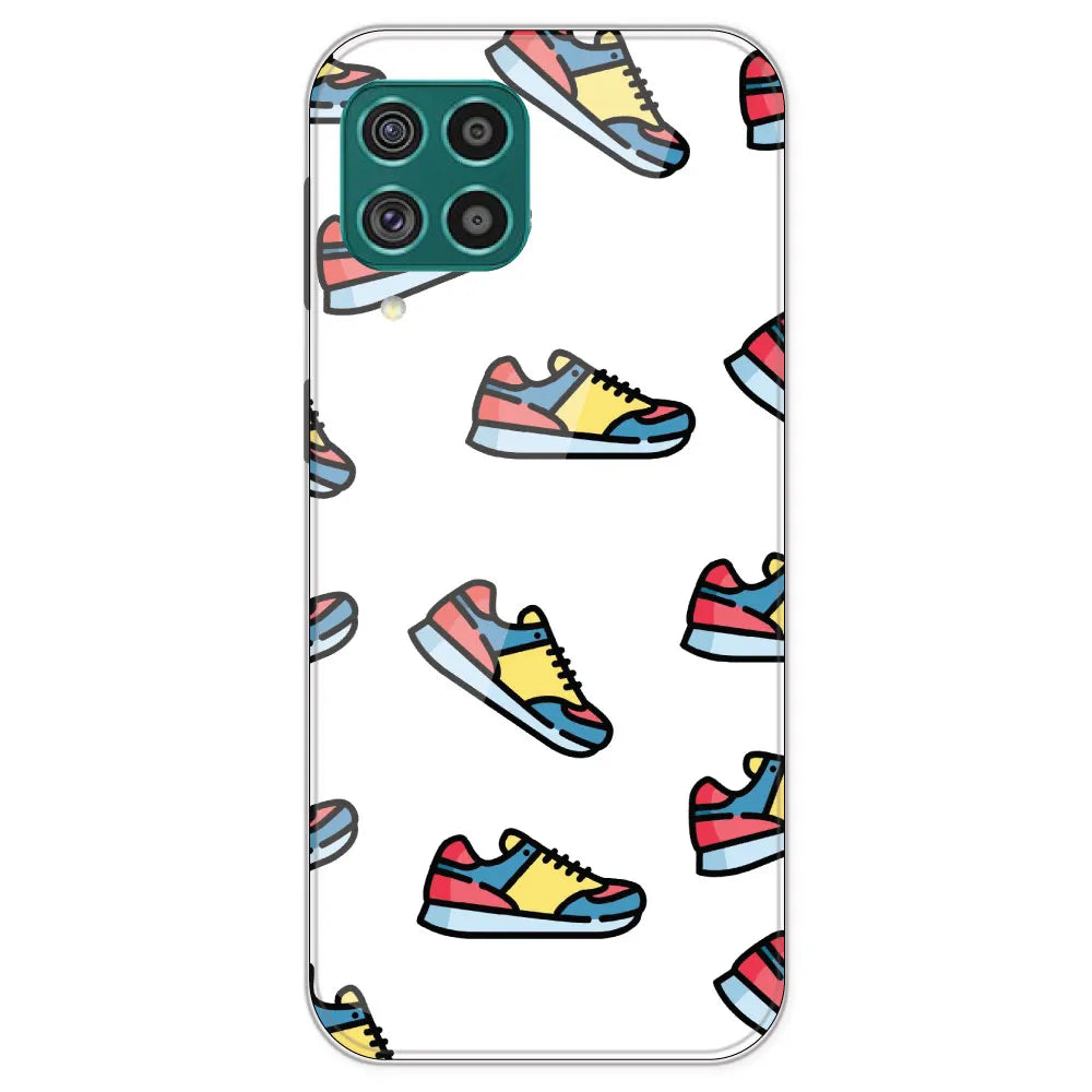 Sneakers - Clear Printed Silicone Case For Samsung Galaxy F62