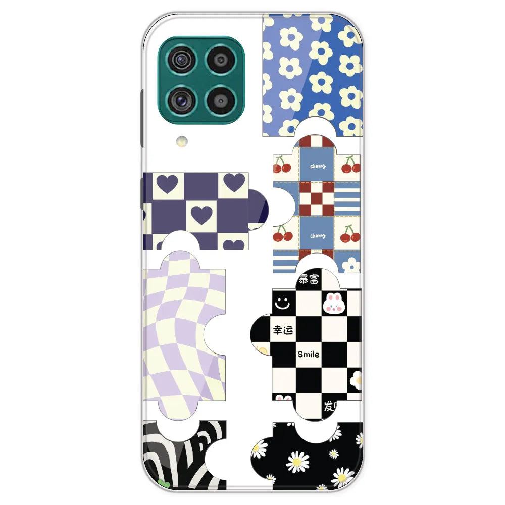 Aesthetic Puzzle - Clear Printed Silicone Case For Samsung Galaxy F62