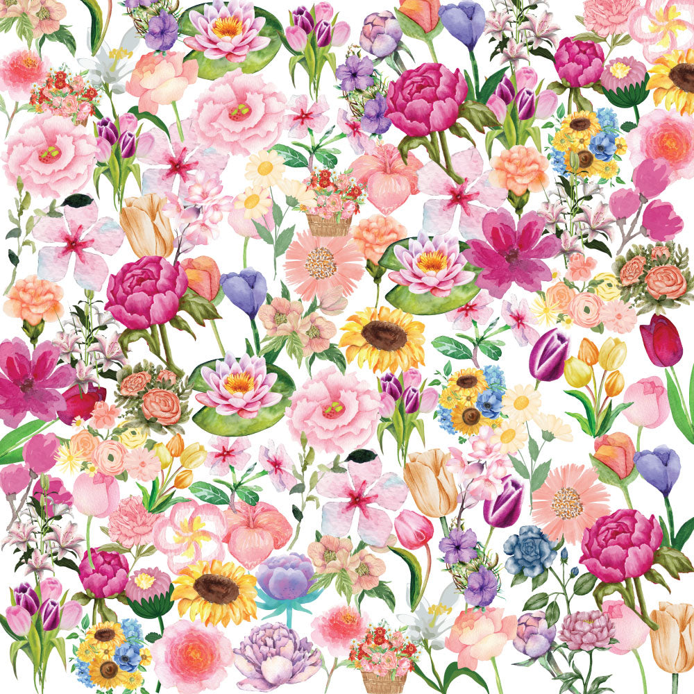 Flower Sticker Bundle – 47 Waterproof Aesthetic Stickers