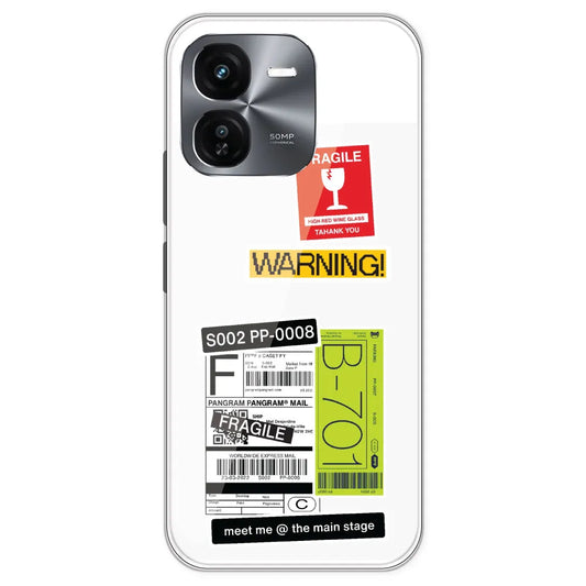 Fragile Labels - Clear Printed Silicone Case For IQOO Z9X