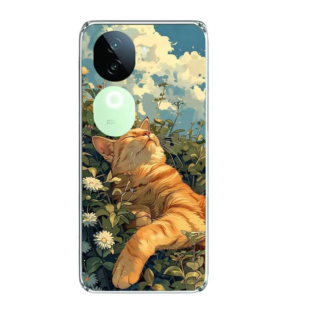 Garfield Sleeping - Printed Silicone Case For IQOO Infographic