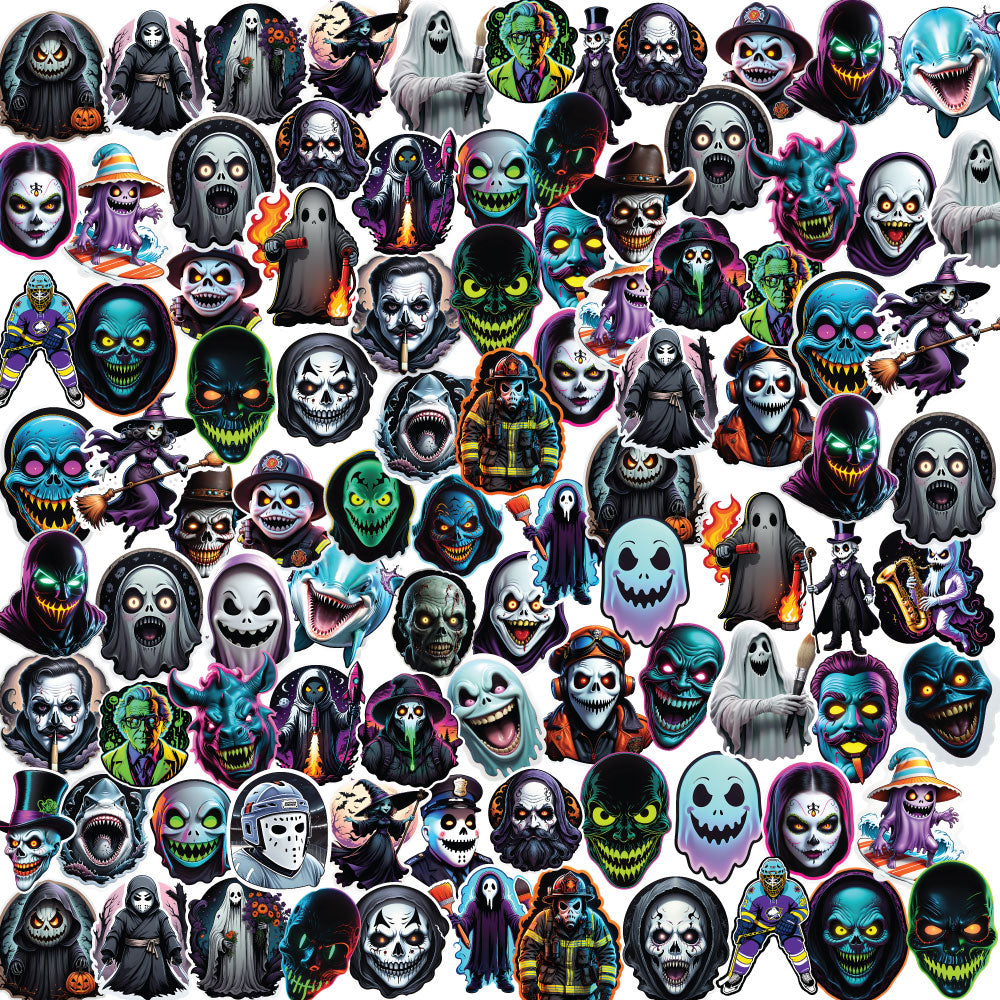 Ghost Sticker Bundle – 48 Waterproof Aesthetic Stickers