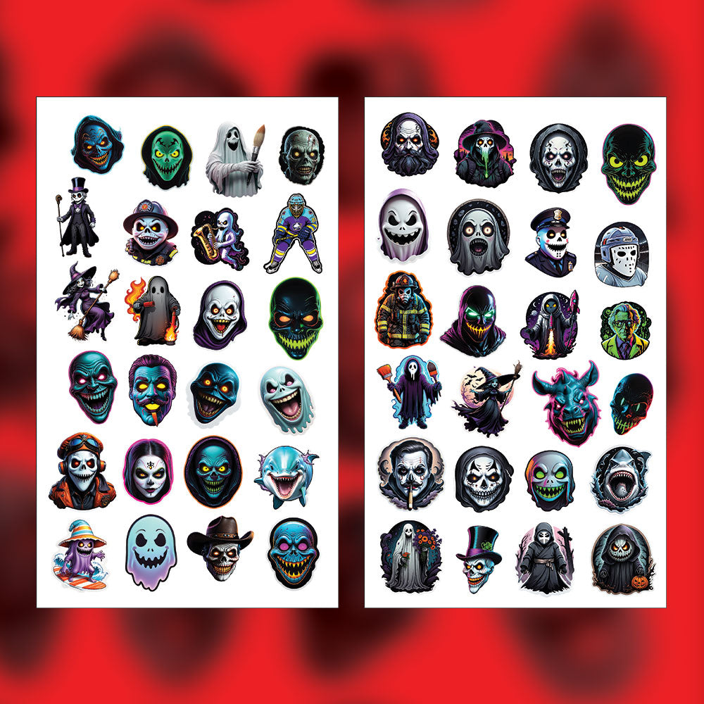 Ghost Sticker Bundle – 48 Waterproof Aesthetic Stickers