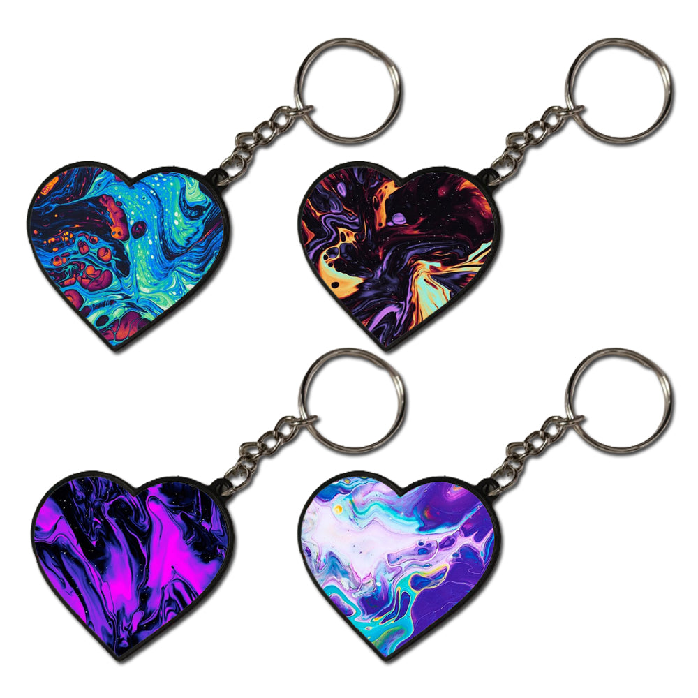 Watermarble - A Combo Of 4 Keychains heart