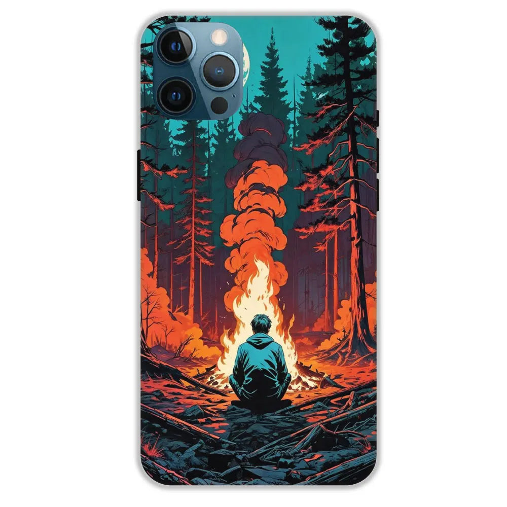 Boy With Camp Fire - Hard Cases For Apple iPhone 12 Pro Max