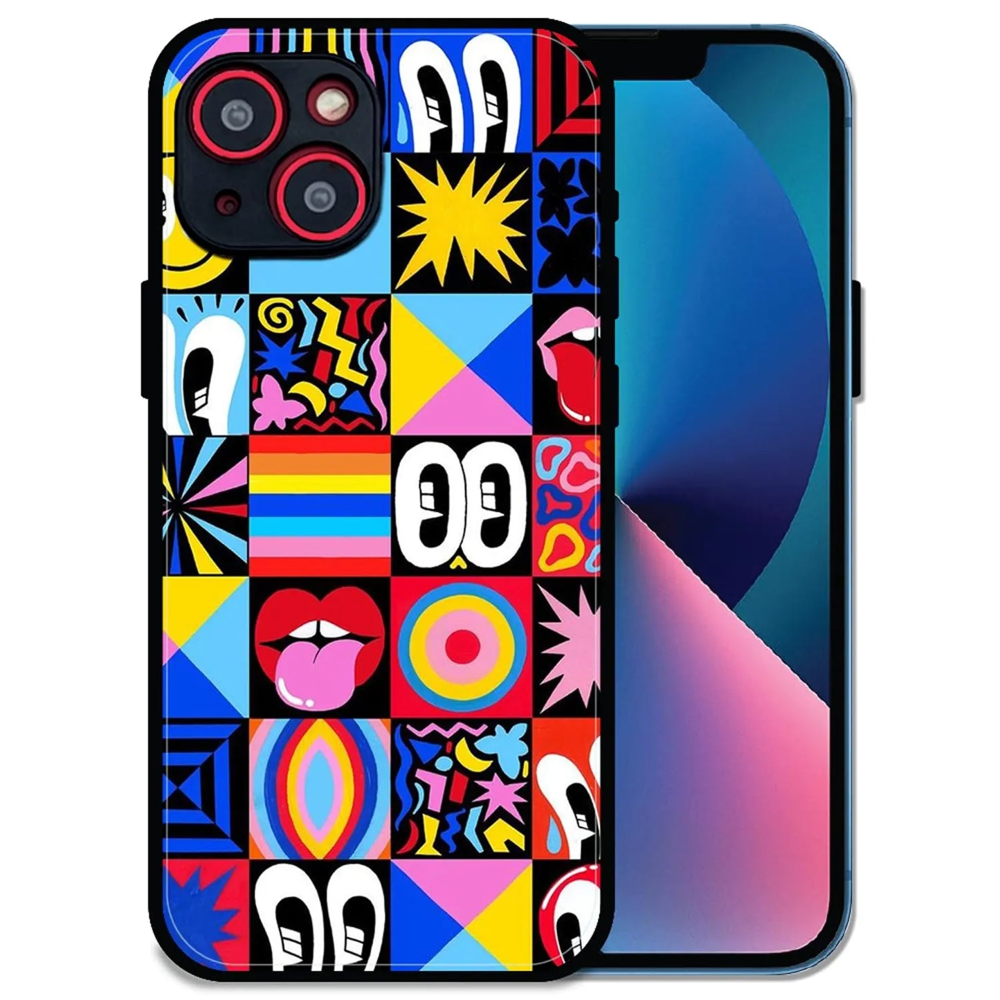 'Funky Fresh - Glossy Metal Silicone Case For Apple iPhone 14