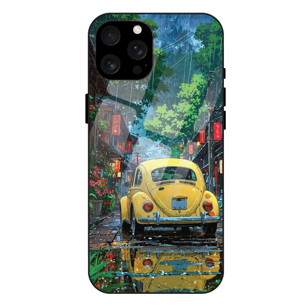 'Yellow Bettle - Glass Case For Apple iPhone 16 Pro Max