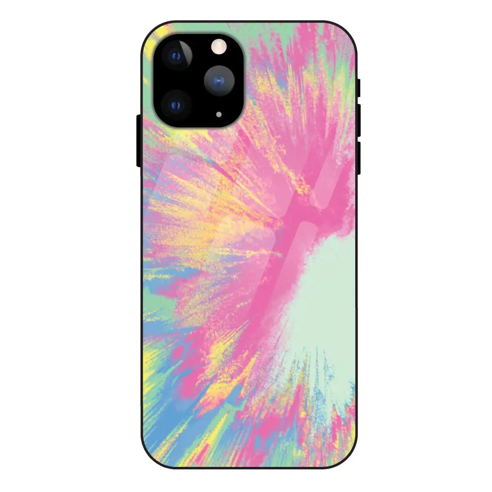 Pastel Splash Tie Dye - Glass Case For Apple iPhone 11 Pro Max