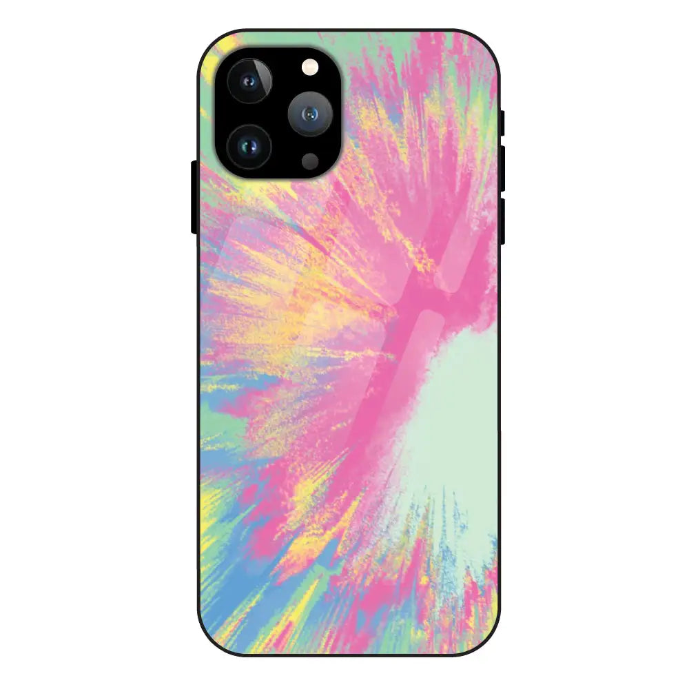 Pastel Splash Tie Dye - Glass Case For Apple iPhone 11 Pro