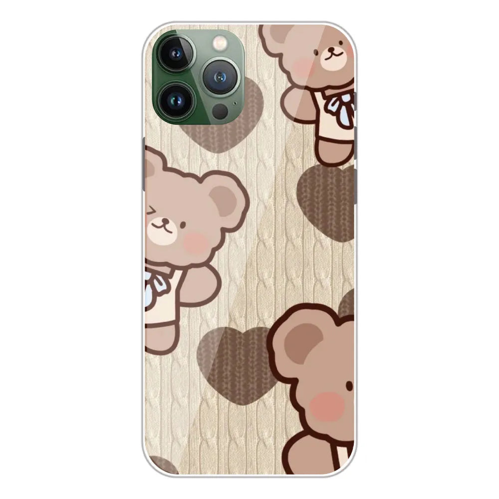 Teddy Heart - Printed Silicone Case For Apple iPhone 11 Pro