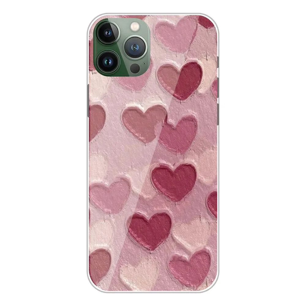 Pastel Hearts Love - Printed Silicone Case For Apple iPhone 11 Pro
