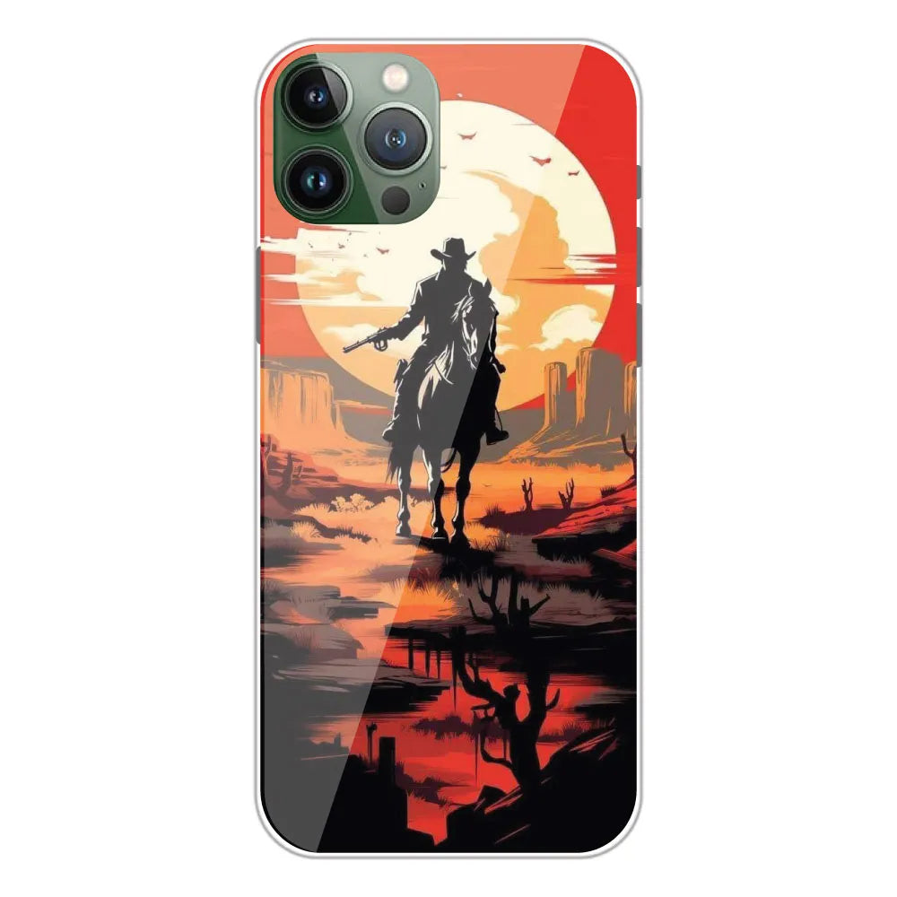 Cowboy and Horse - Printed Silicone Case For Apple iPhone 11 Pro