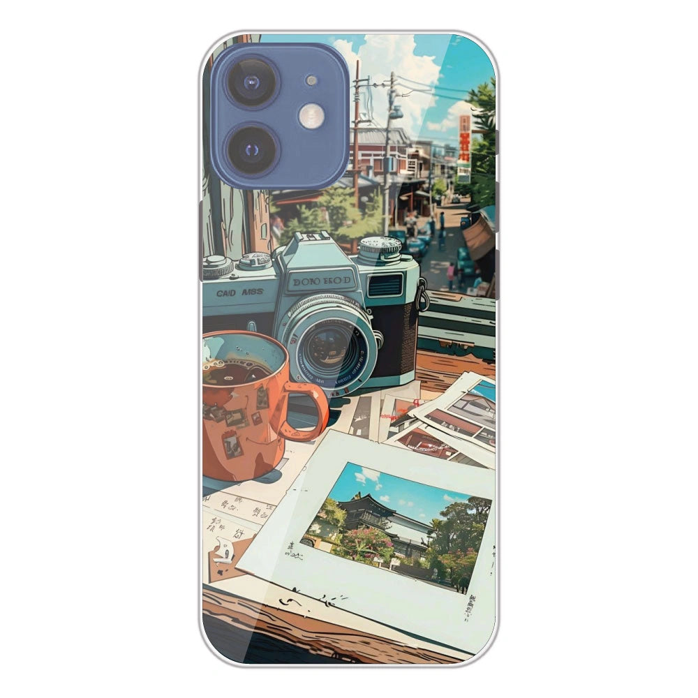 Vintage Camera Travel Vibes - Printed Silicone Case For Apple iPhone 12 Mini
