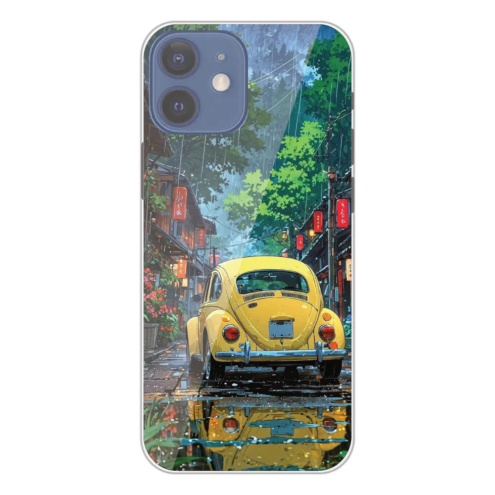 Yellow Bettle - Printed Silicone Case For Apple iPhone 12 Mini