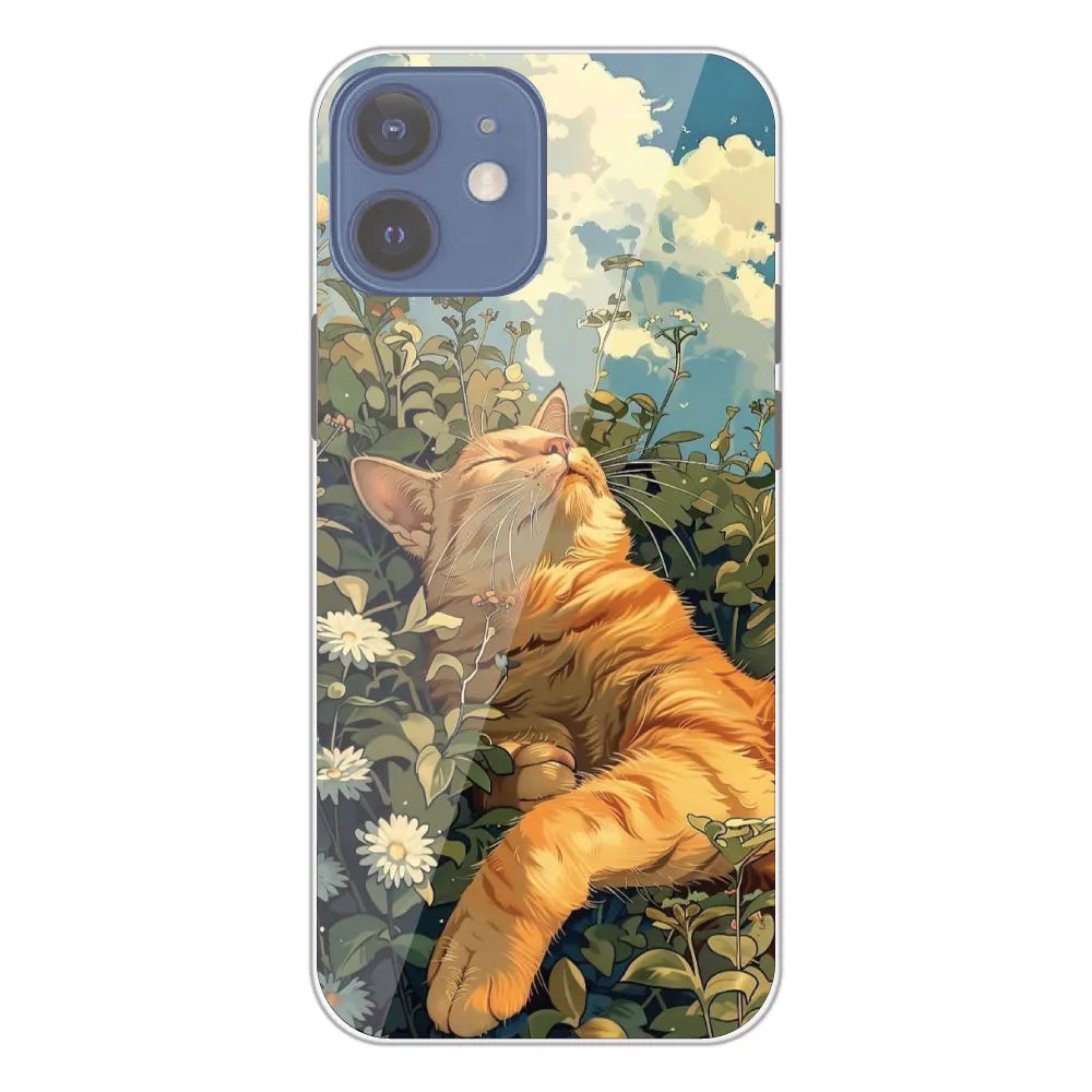 Garfield Sleeping - Printed Silicone Case For Apple iPhone 12 Mini