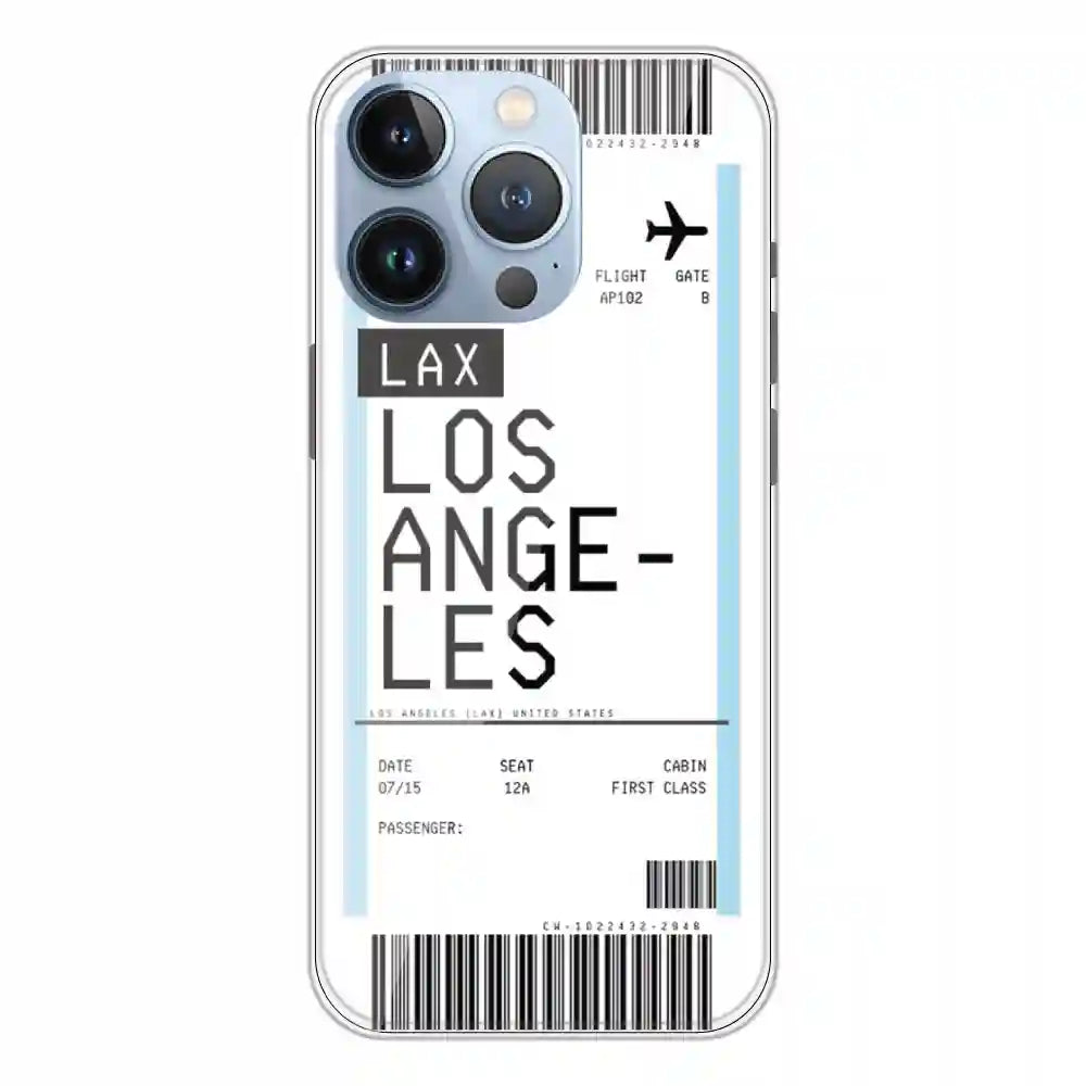 Los Angeles Ticket - Clear Printed Silicone Case For Apple iPhone 12 Pro Max