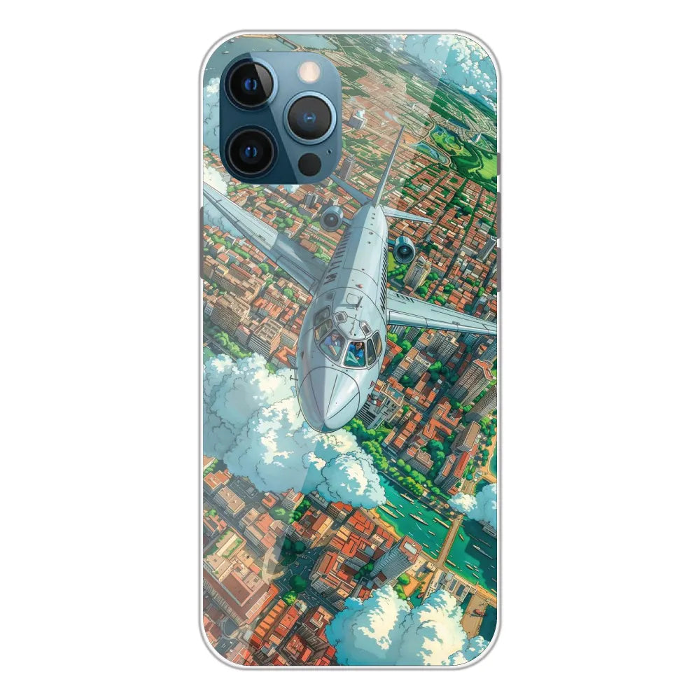 Flying Over City - Printed Silicone Case For Apple iPhone 12 Pro Max