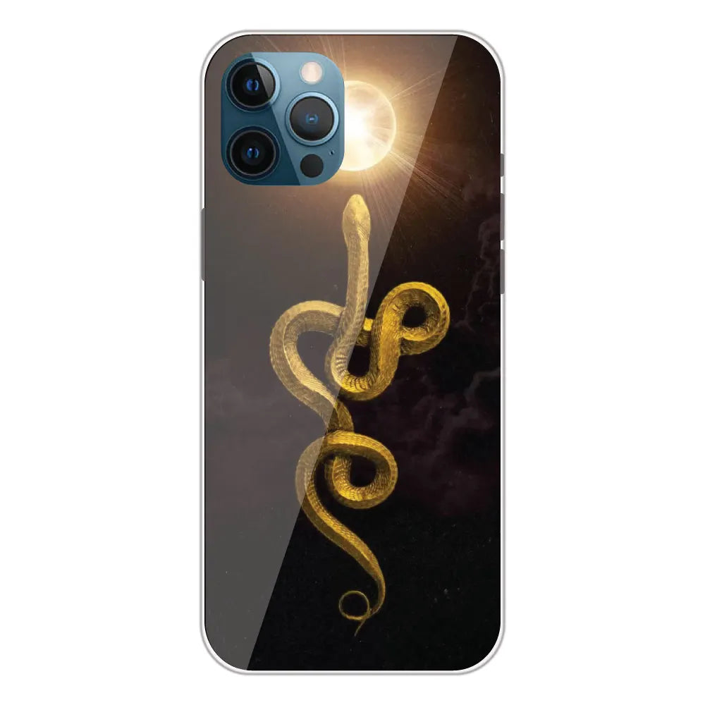 Golden Serpent - Printed Silicone Case For Apple iPhone 12 Pro Max