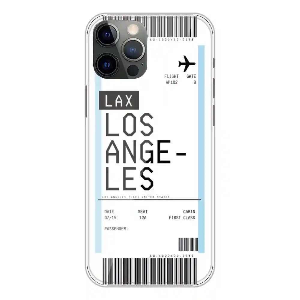 Los Angeles Ticket - Clear Printed Silicone Case For Apple iPhone 12 Pro