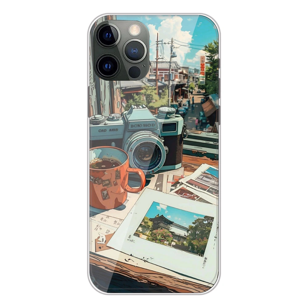 Vintage Camera Travel Vibes - Printed Silicone Case For Apple iPhone 12 Pro