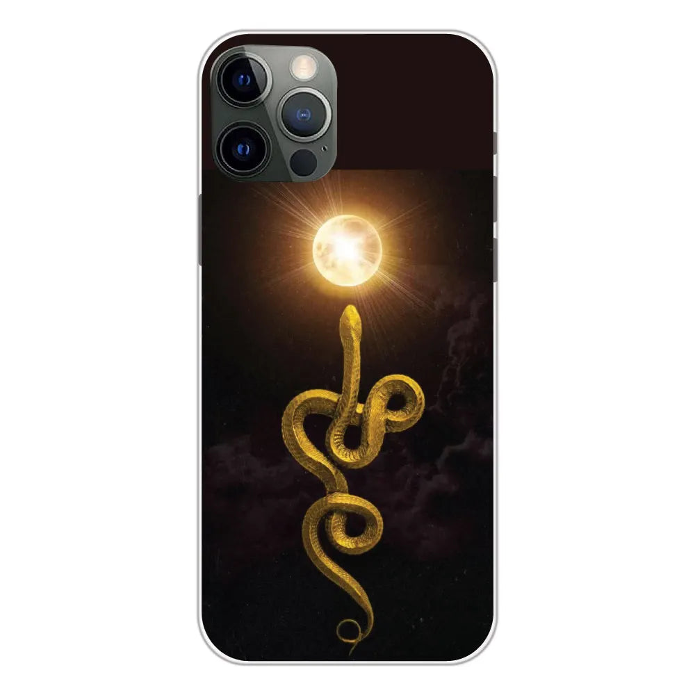 Golden Serpent - Printed Silicone Case For Apple iPhone 12 Pro