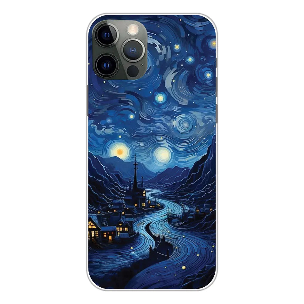 The Starry Night - Printed Silicone Case For Apple iPhone 12 Pro
