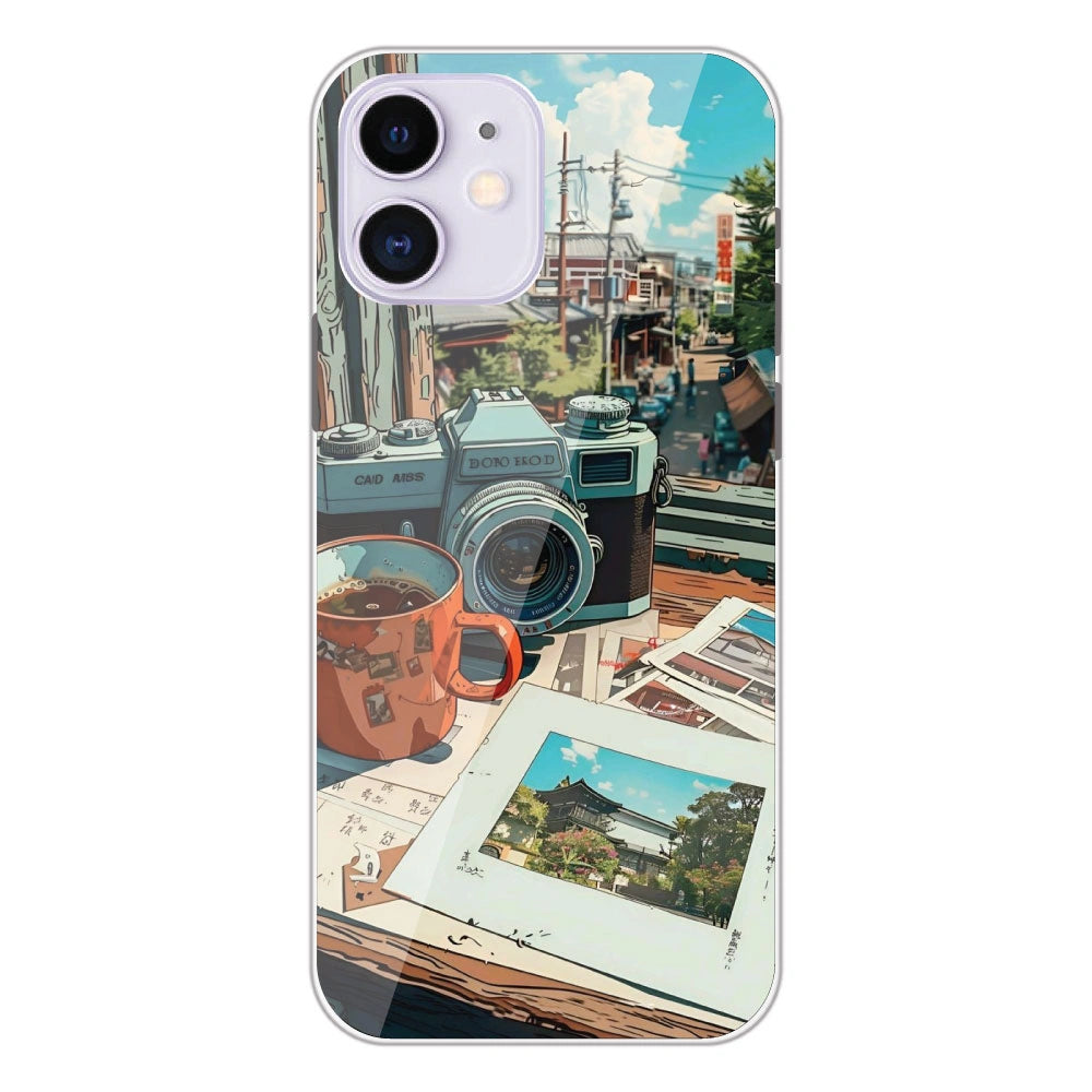 Vintage Camera Travel Vibes - Printed Silicone Case For Apple iPhone 12