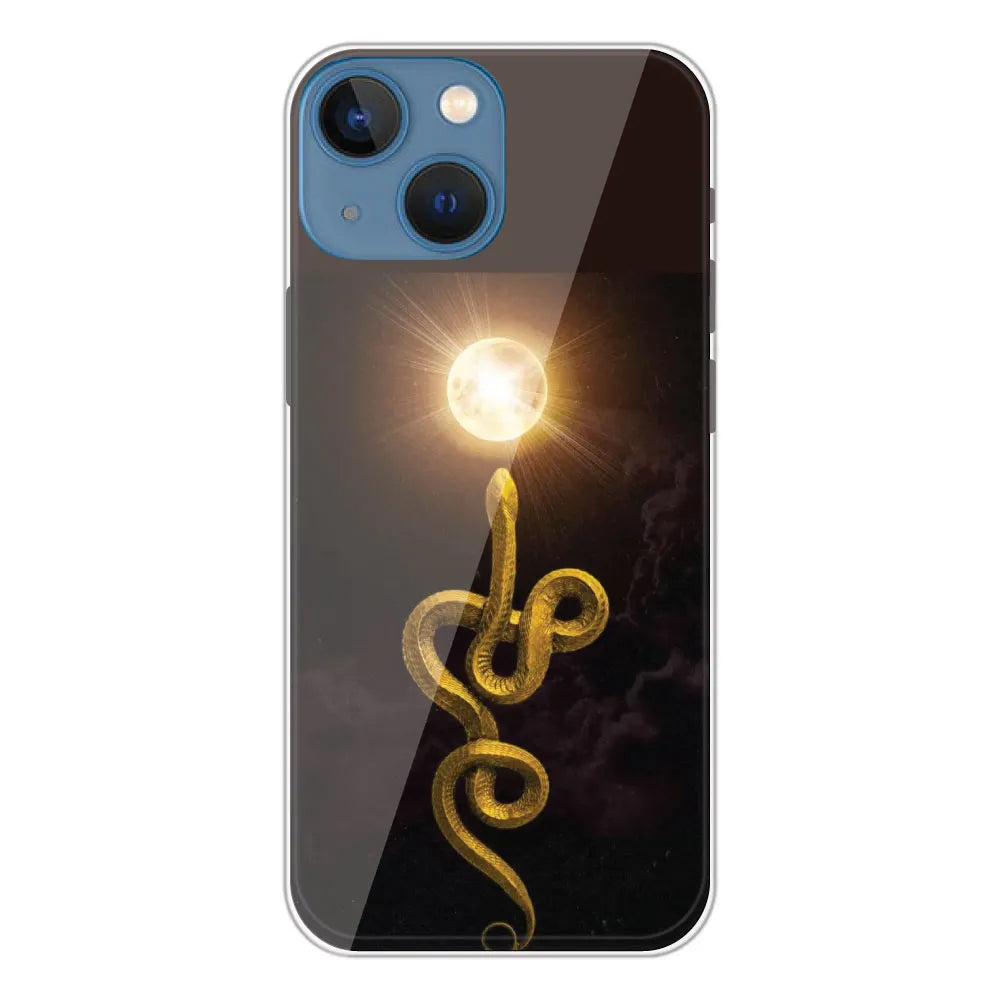 Golden Serpent - Printed Silicone Case For Apple iPhone 13 Mini