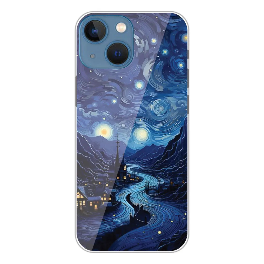 The Starry Night - Printed Silicone Case For Apple iPhone 13 Mini