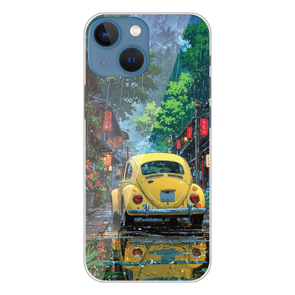 Yellow Bettle - Printed Silicone Case For Apple iPhone 13 Mini