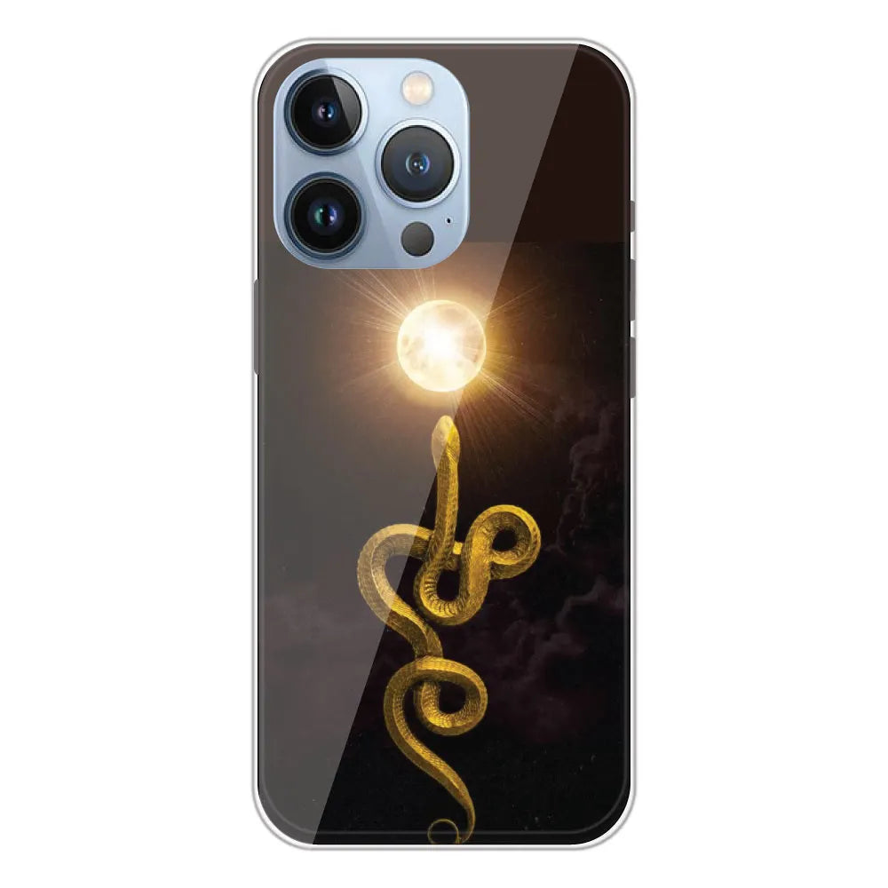 Golden Serpent - Printed Silicone Case For Apple iPhone 13 Pro Max