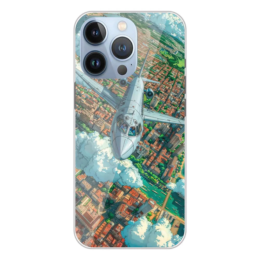 Flying Over City - Printed Silicone Case For Apple iPhone 13 Pro Max
