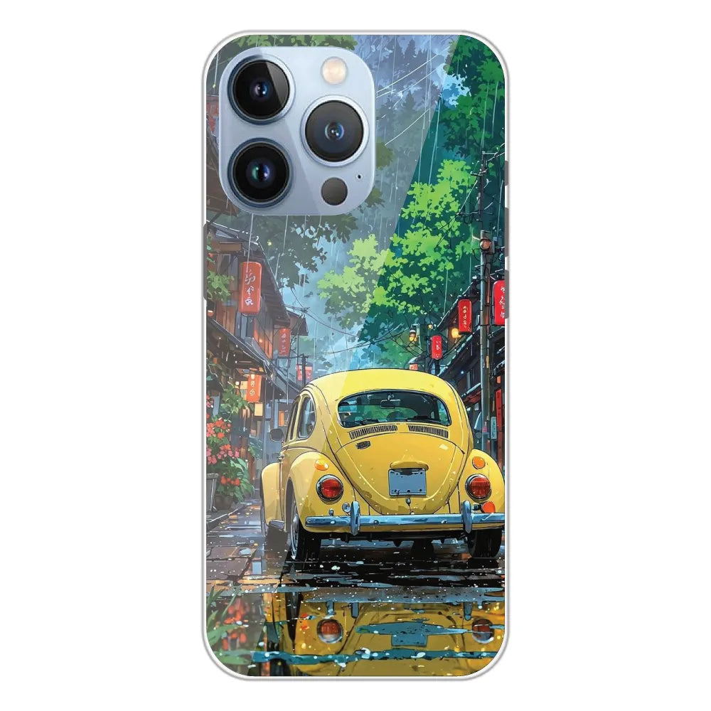 Yellow Bettle - Printed Silicone Case For Apple iPhone 13 Pro Max