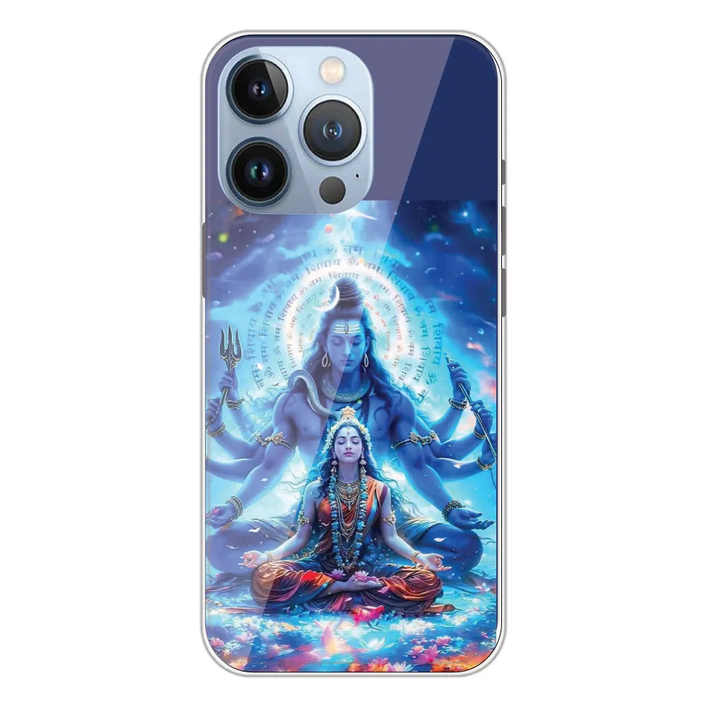 Shiv Parvati - Printed Silicone Case For Apple iPhone 13 Pro Max