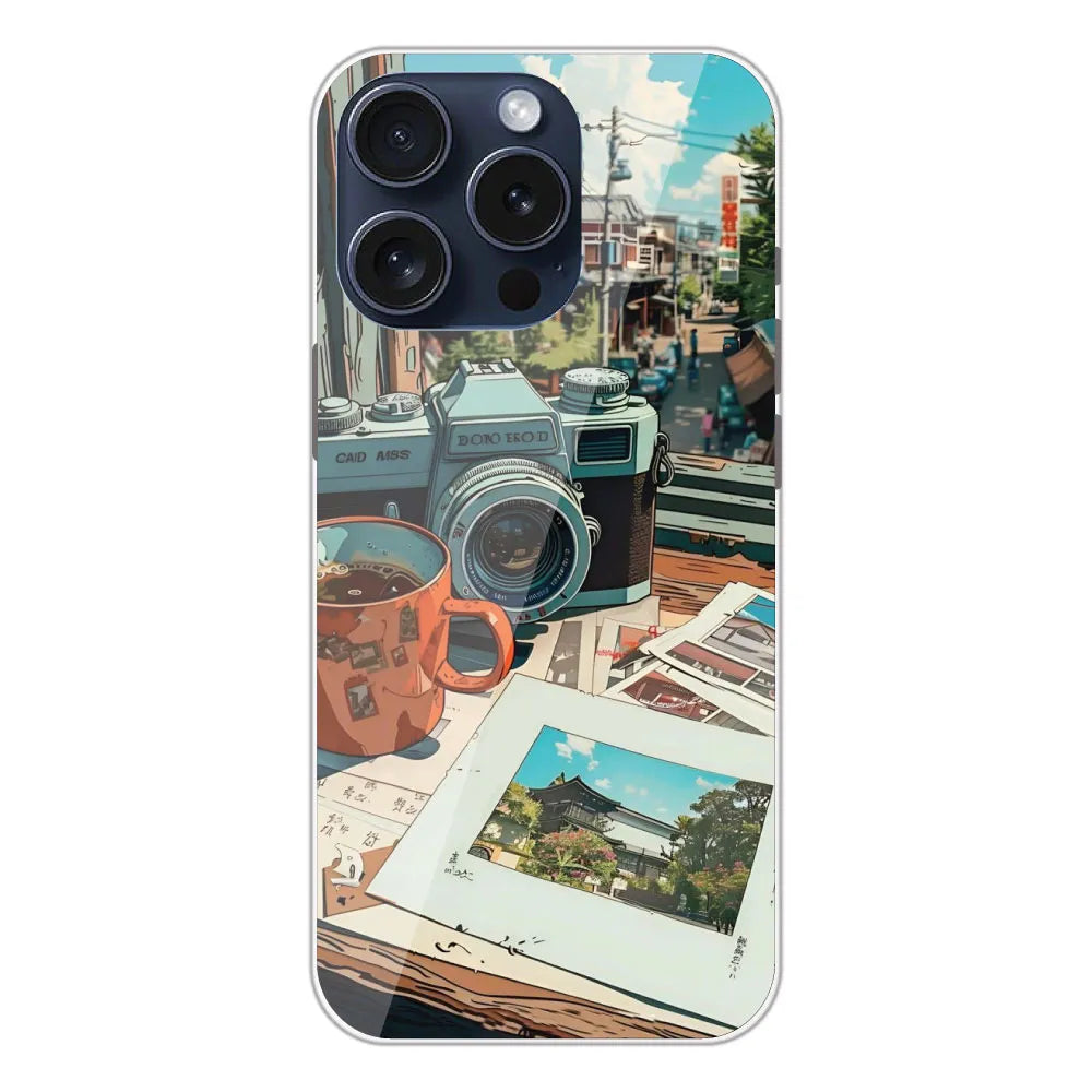 Vintage Camera Travel Vibes - Printed Silicone Case For Apple iPhone 13 Pro