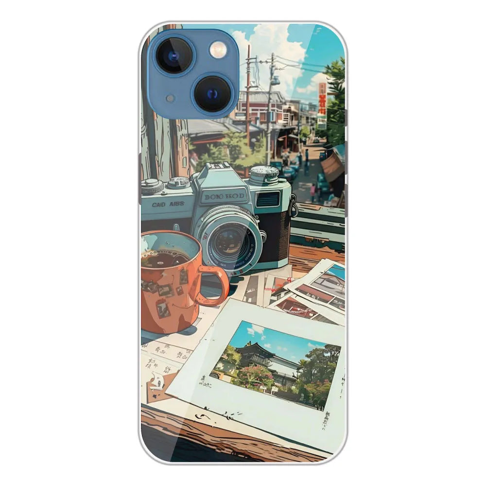 Vintage Camera Travel Vibes - Printed Silicone Case For Apple iPhone 13