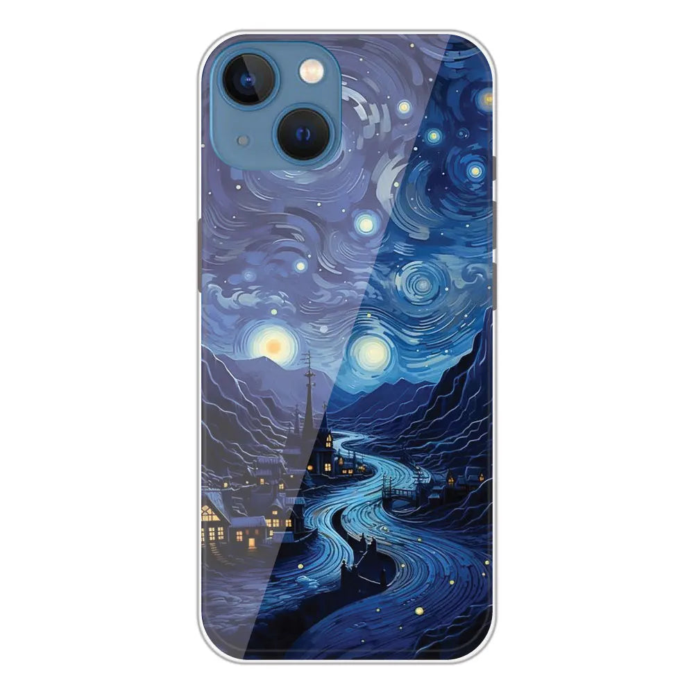 The Starry Night - Printed Silicone Case For Apple iPhone 13