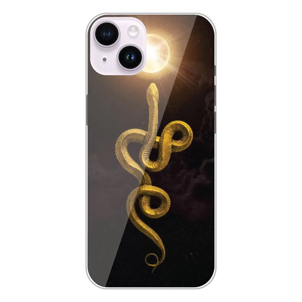 Golden Serpent - Printed Silicone Case For Apple iPhone 14 Plus
