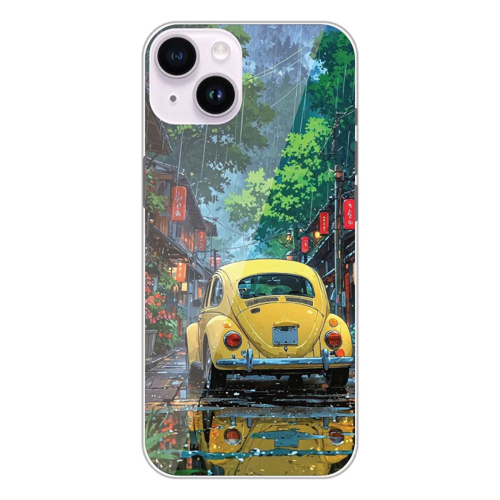 Yellow Bettle - Printed Silicone Case For Apple iPhone 14 Plus