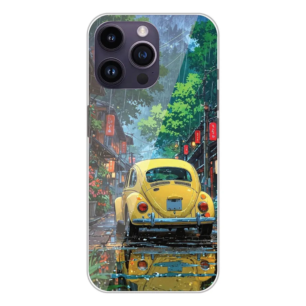 Yellow Bettle - Printed Silicone Case For Apple iPhone 14 Pro Max